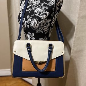 Navy blue and brown Aldo bag